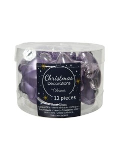 Christmas Decoration Glass Heather Stars 12 pcs