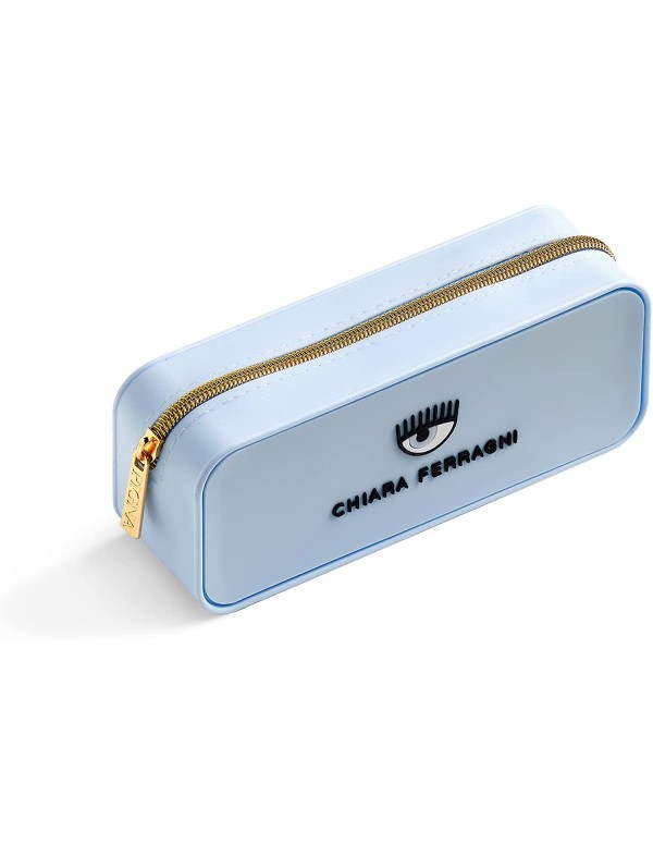 Astuccio Portapenne Chiara Ferragni In Silicone Azzurro Pastello