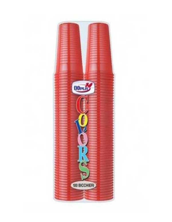 Red Plastic Cups 200cc 100pcs
