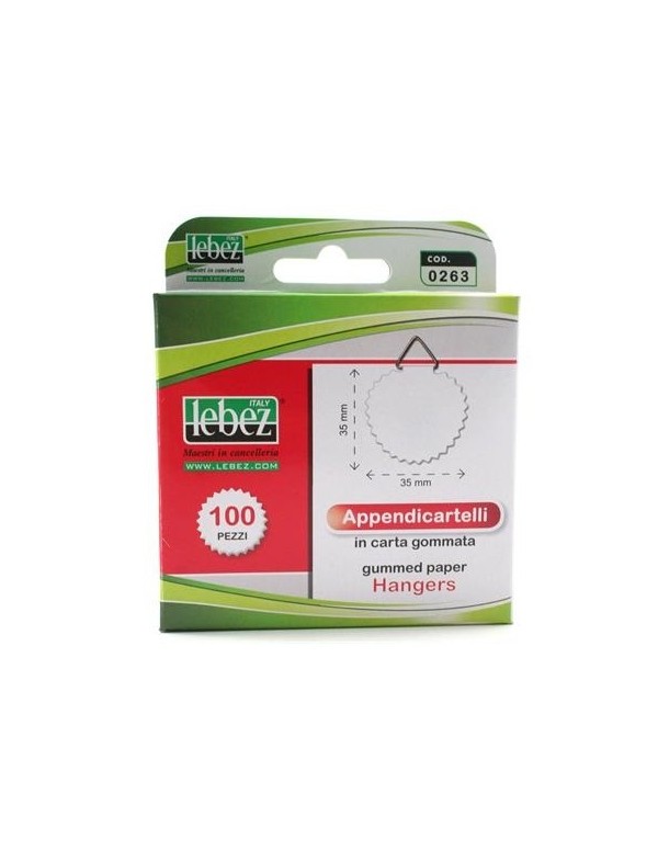 Gummed Paper Hanger 35x35mm 100pcs