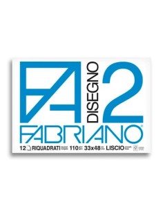 Drawing Album Fabriano Block F2 Squared Smooth 110g 33x48cm 12 Sheets