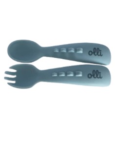 Posate In Silicone Azzurro...