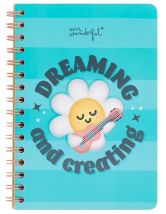 Spiral Notebook A5 Daisy 3D...