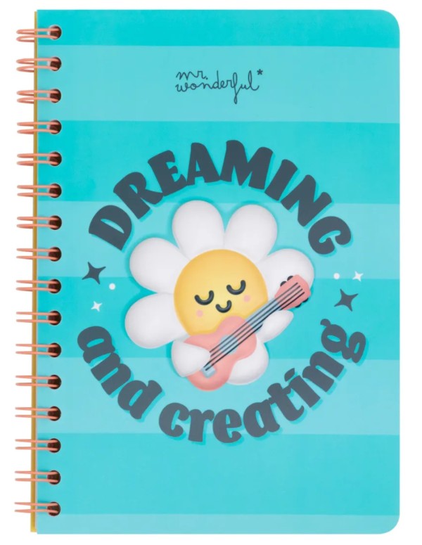 Spiral Notebook A5 Daisy 3D Dreaming And Creating