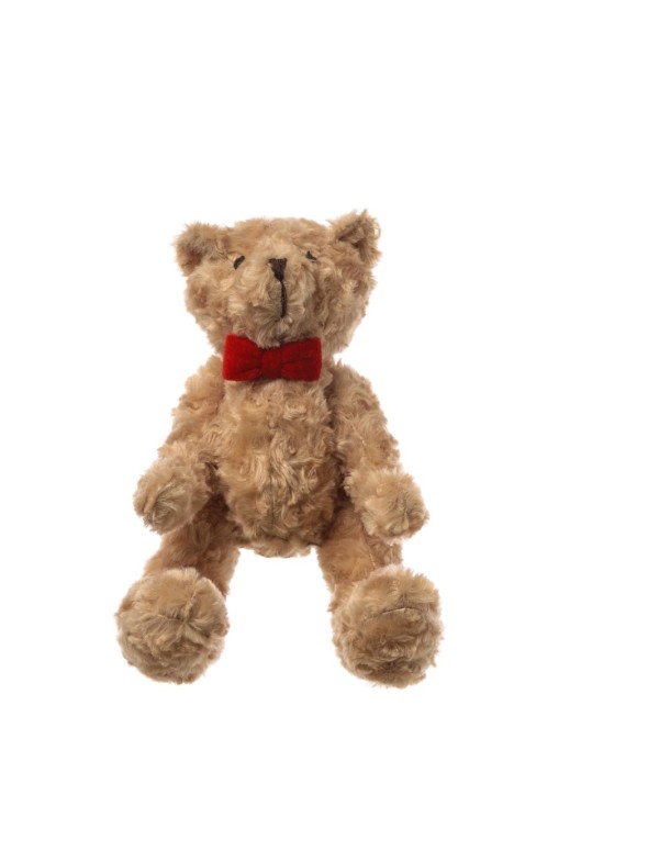 Peluche Orso Teddy Con Fiocco Rosso 30cm