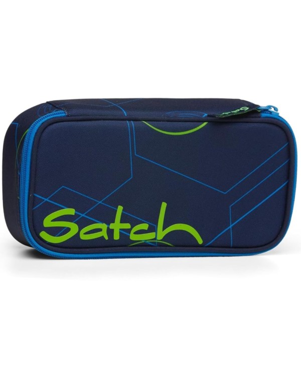 Satch Astuccio Portapenne Extra Doppio Scomparto Blu Tech