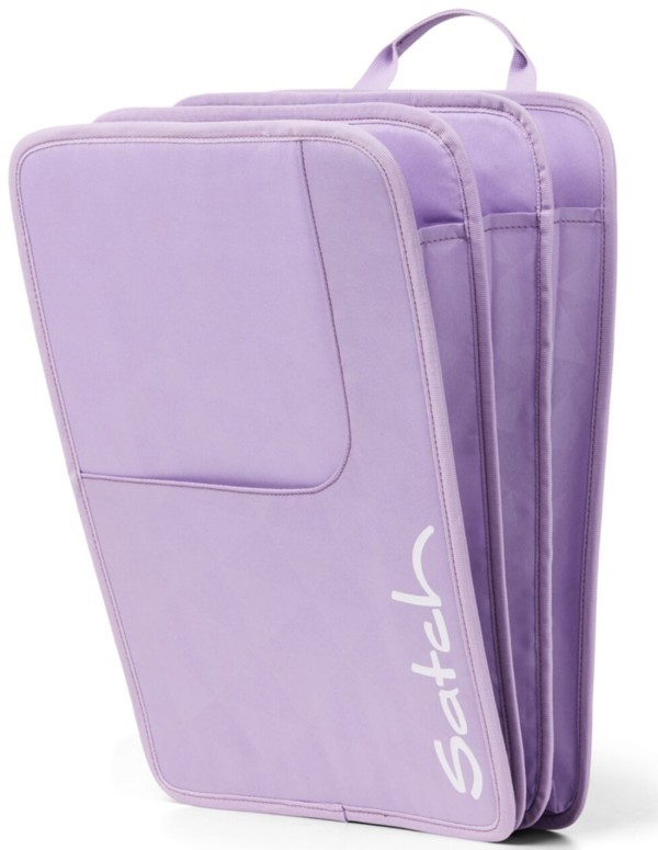 Satch Folder With Handle Textile Lilac Notebook or Document Holder