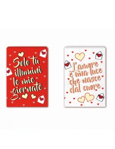 Quadro In Legno "L'Amore è Una Luce Che Nasce Dal Cuore" 20x25cm