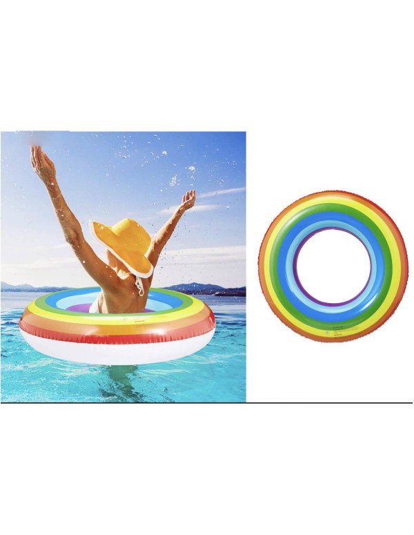 Inflatable Rainbow Lifesaver Donut