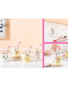 Tazza In Vetro Unicorno Con...