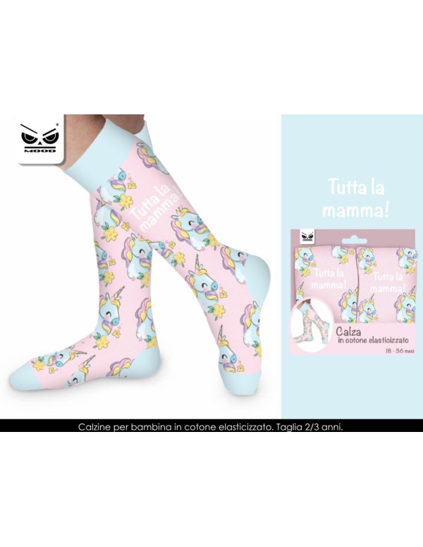 Calze Bambina In Cotone Unicorno Tutta La Mamma!