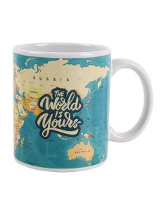 Ceramic Mug I-Total Blue Maps