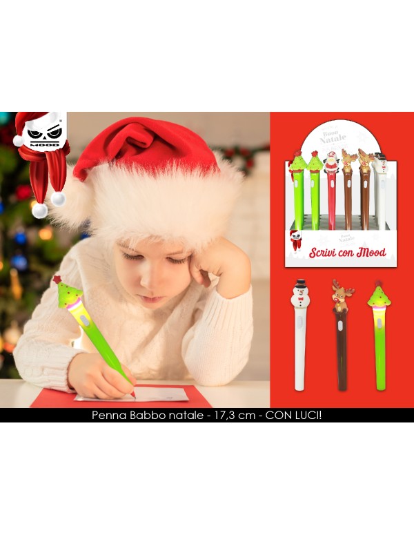 Christmas Pen With LED Light Assorted Characters