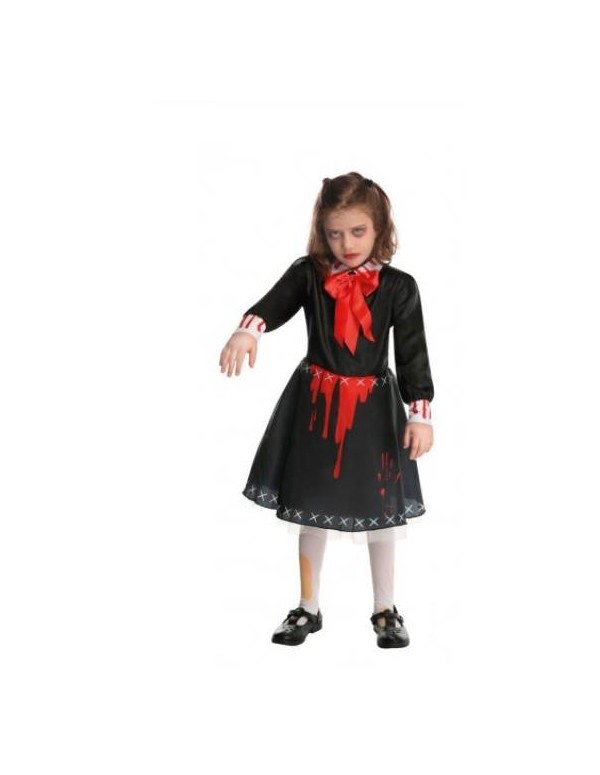 Costume Di Halloween Bambina Bambola Zombie 5/6 Anni