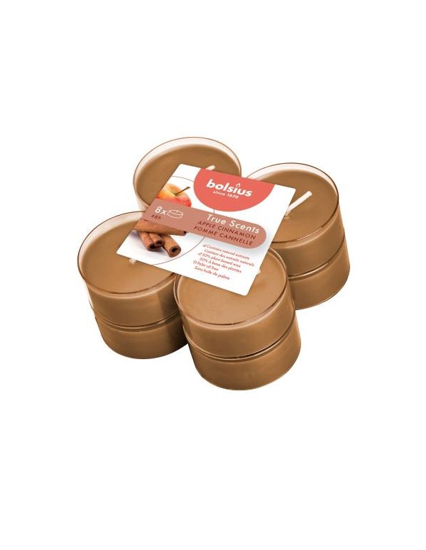 Tealight Candela Profumata Maxi Cannella E Mela 8pz