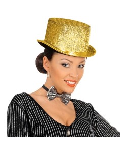 Gold Lurex Top Hat In Felt