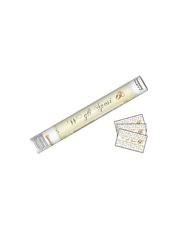 Cannone Spara Coriandoli "W gli Sposi"