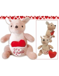 Peluche Canguro Con Cuore 50cm