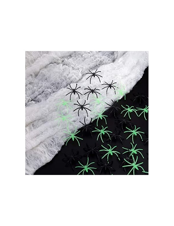 Ragnatela Nera Con Ragni Fluorescenti 56g Halloween