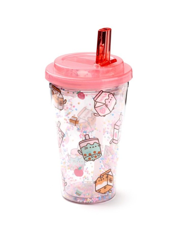 Bicchierone Infrangibile Con Cannuccia Pusheen 500ml