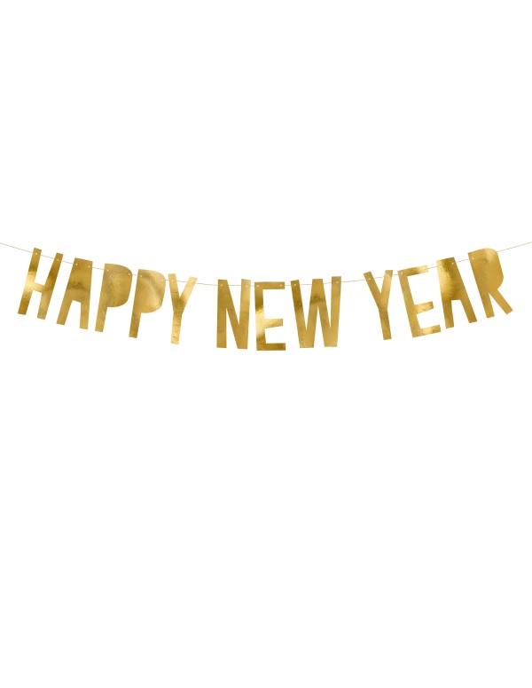 Banner Happy New Year  Oro A Specchio Kit Fai Da Te