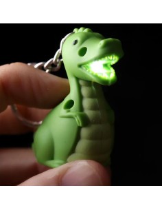 Green Dinosaur Keyring With... 2