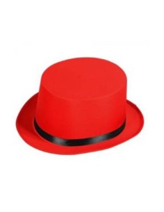 Red Top Hat with Black Band...