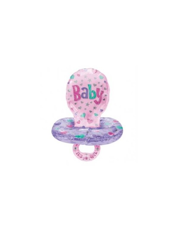 Palloncino Nascita Ciuccio Sagomato  "It's a Girl" 22" 74cm