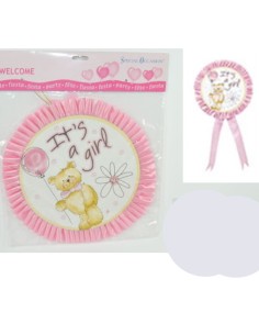 Pink Birth Cockade Festoon...