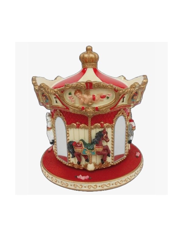 Christmas Village Carousel Music Box...