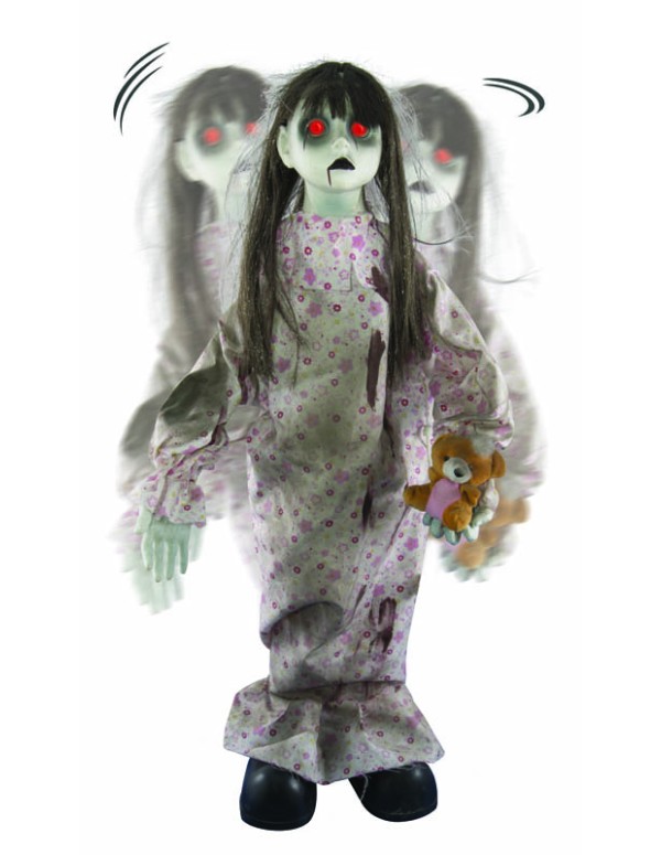 Bambola Diabolica Animata Con Suono E Movimento 70cm Ornamenti Halloween