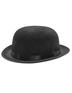 Black Felt Bowler Hat