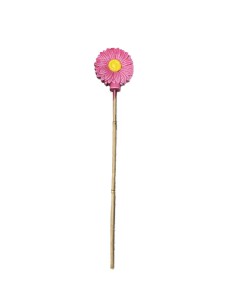 Candela Esterno Decorazione Pasqua Fiore Rosa 80cm