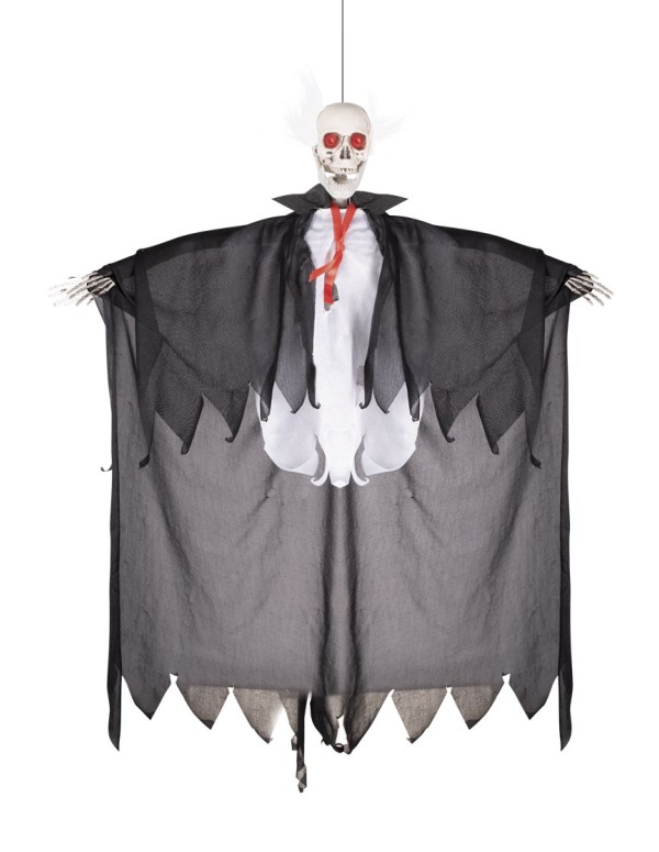 Scheletro Vampiro Con Occhi Luminosi 60cm Ornamenti Halloween