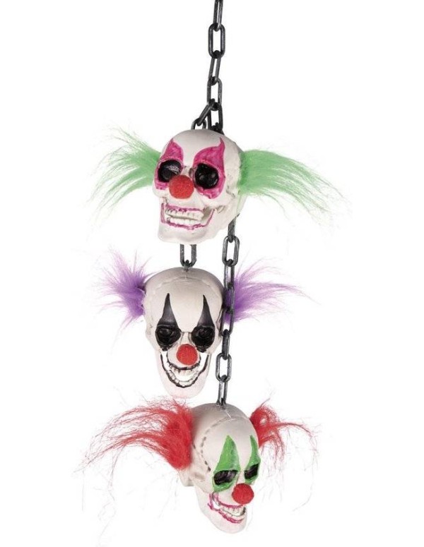 Teste Di Clown Assassino Da Appendere 50cm Ornamenti Halloween