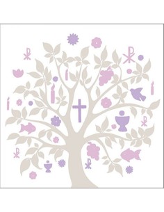 Tovaglioli Di Carta Comunione Beige E Viola 33x33cm 20pz Tovaglioli Di Carta Comunione Beige E Viola 33x33cm 20pz