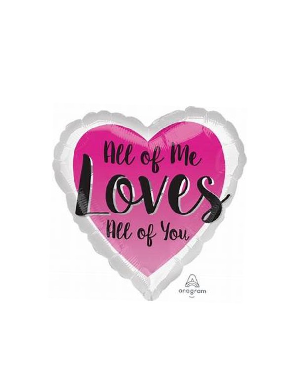 Palloncino Metalfoil Cuore Con Dedica Love 18'' 45cm