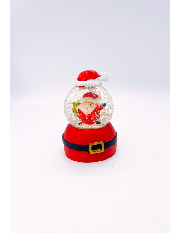Addobbo Natale Palla Di Neve Babbo Natale 7cm