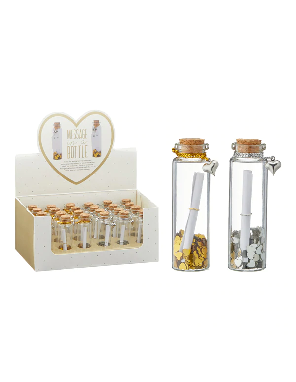 Christmas Tree Decoration Message In Bottle With Sequins