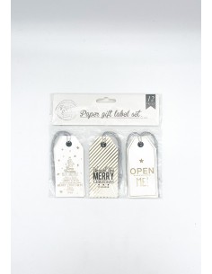 Christmas Notes Packet Closer White And Gold 12pcs