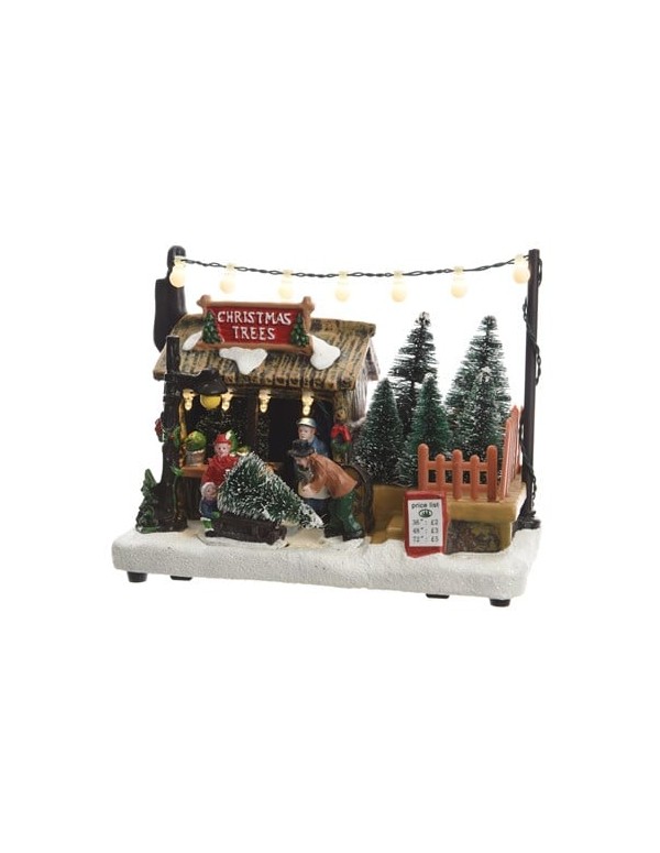 Carillon Christmas Village Tree Shop 18x10,5x14,2cm