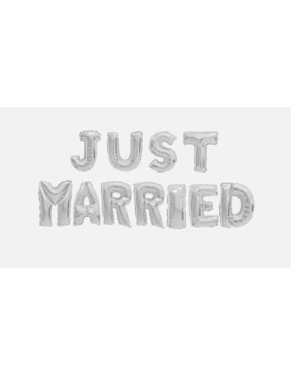 Palloncino Metalfoil Just Married 40cm