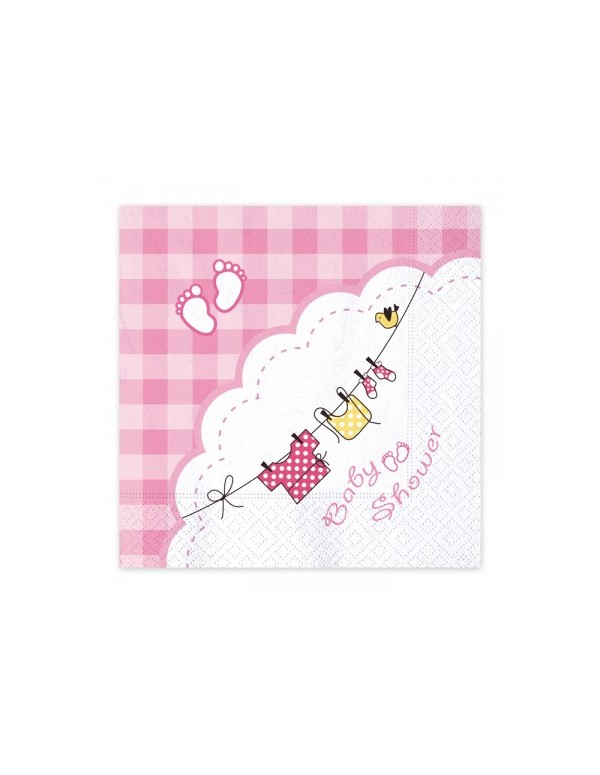 Pink Cellulose Napkins Baby Shower...