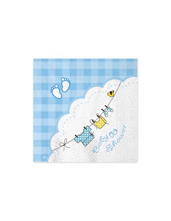 Blue Baby Shower Cellulose Napkins...