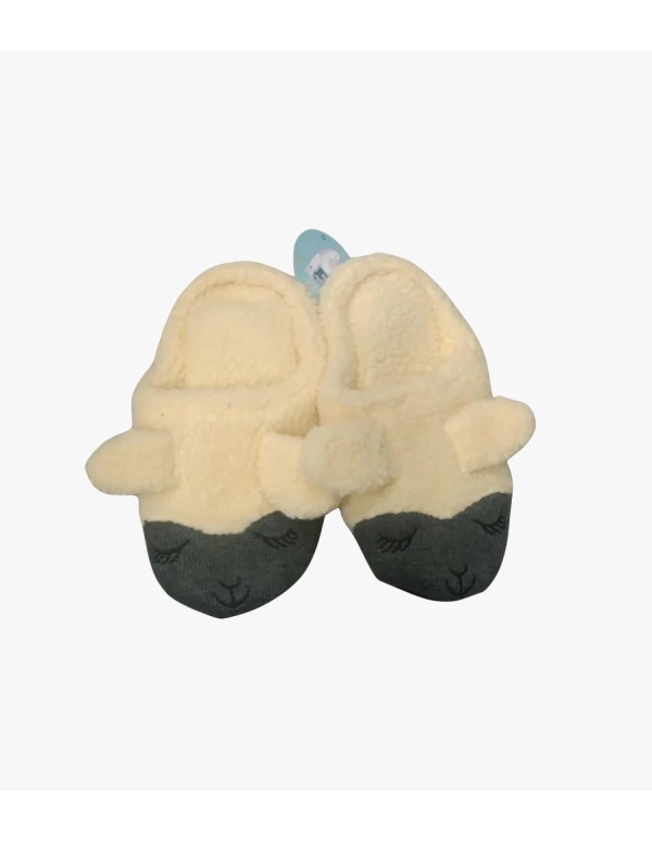 Pantofole Peluche Lama Beige Taglia Unica