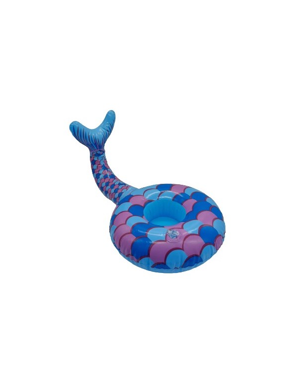 Porta Lattine Gonfiabile Sirena Azzurro