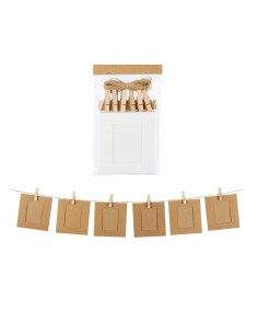 Garland With Photo Frames And Clips Clothespins 300cm
