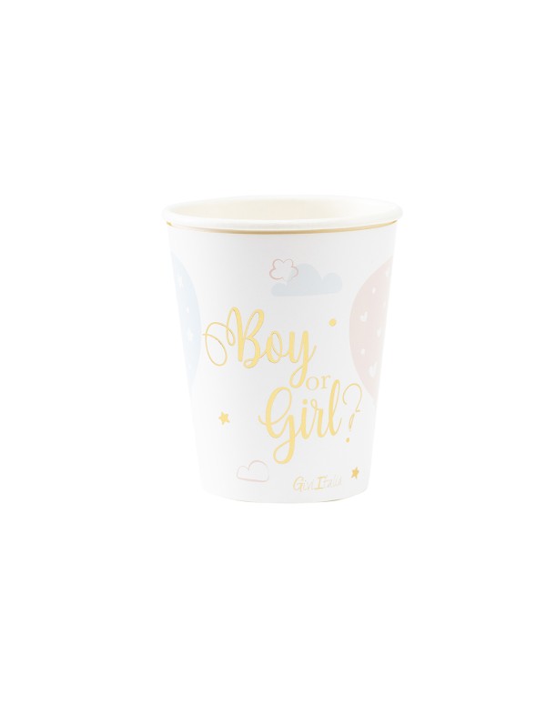 Paper Cups Boy Or Girl. 250cc 8pcs.