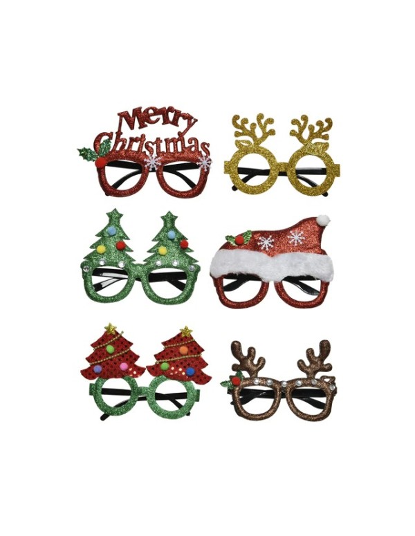 Christmas Themed Glasses Assorted