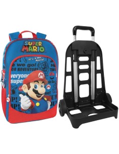 Zaino Organizzato Trolley Staccabile New Super Mario